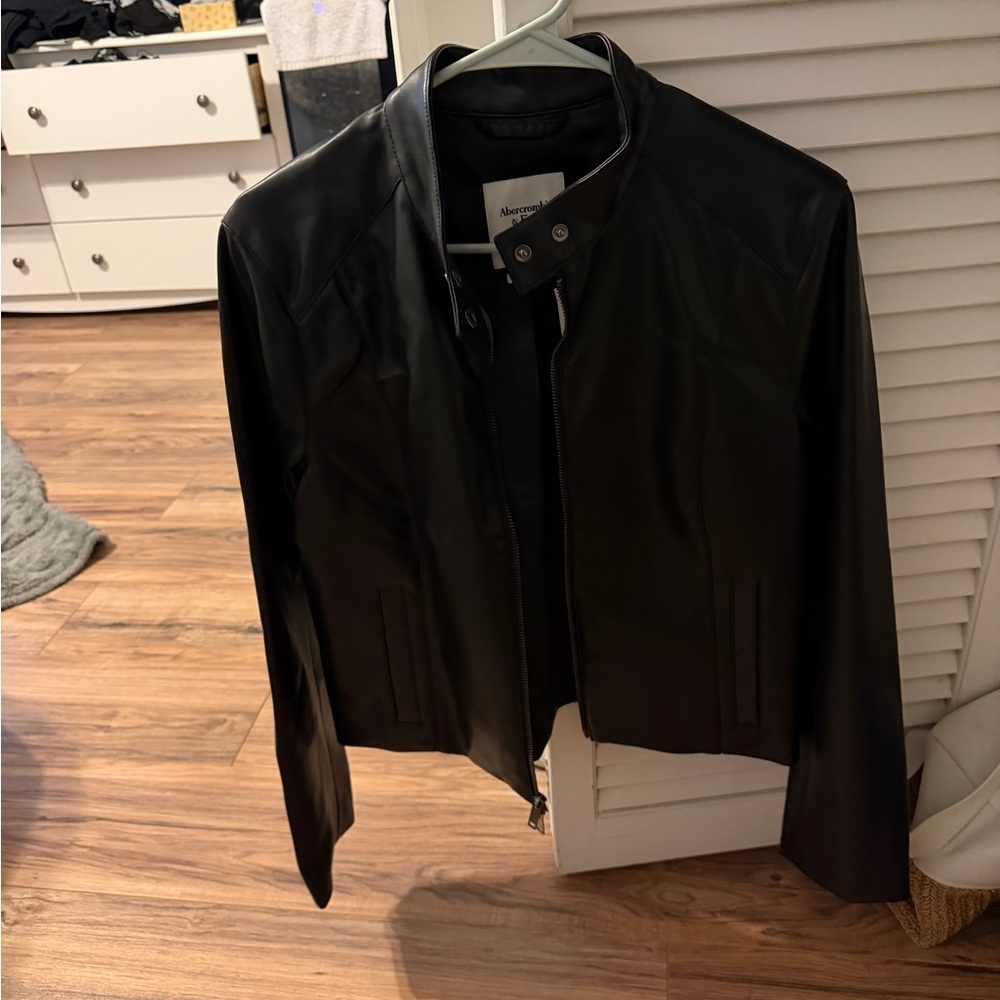 Abercrombie & Fitch Black Leather Jacket